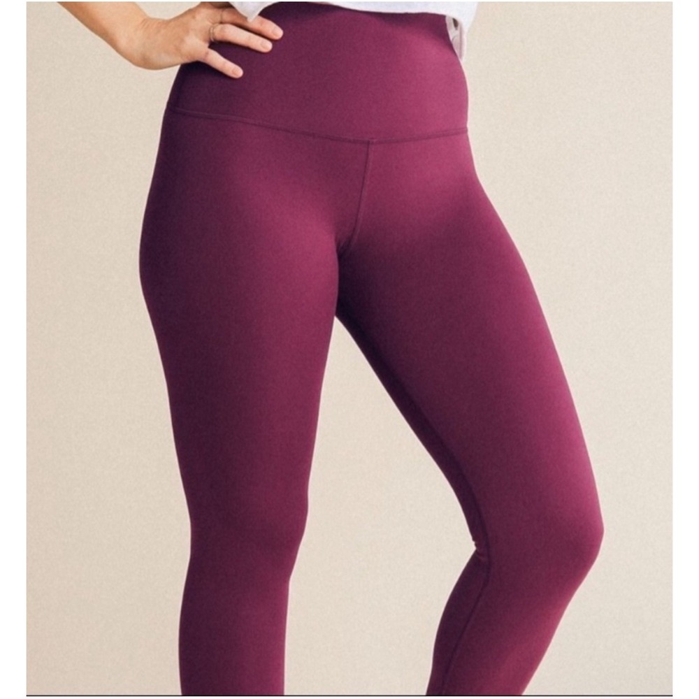 Barre3 Burgundy Signature‎ High Waist Leggings Womens Size XS